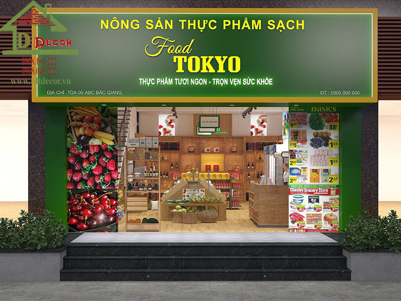 Thiết kế khu vực trước của siêu thị