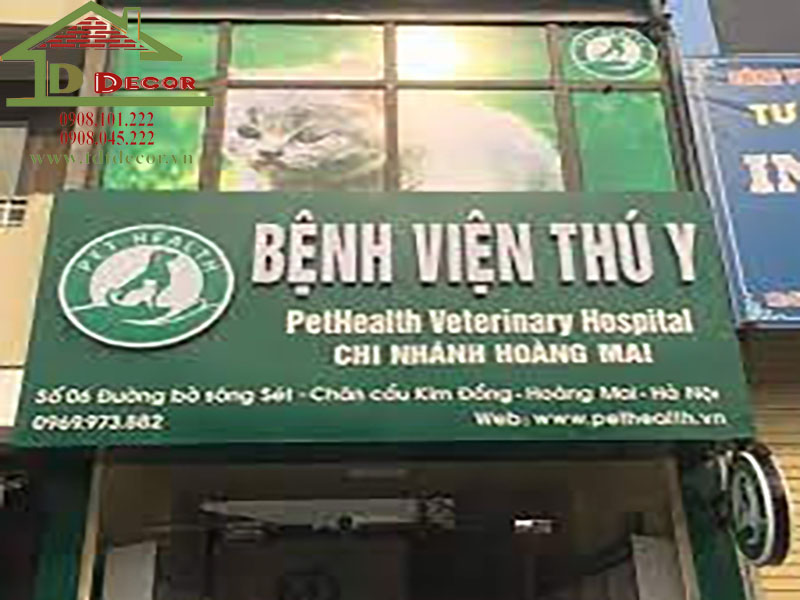 thiết kế bảng hiệu của phòng khám thú y