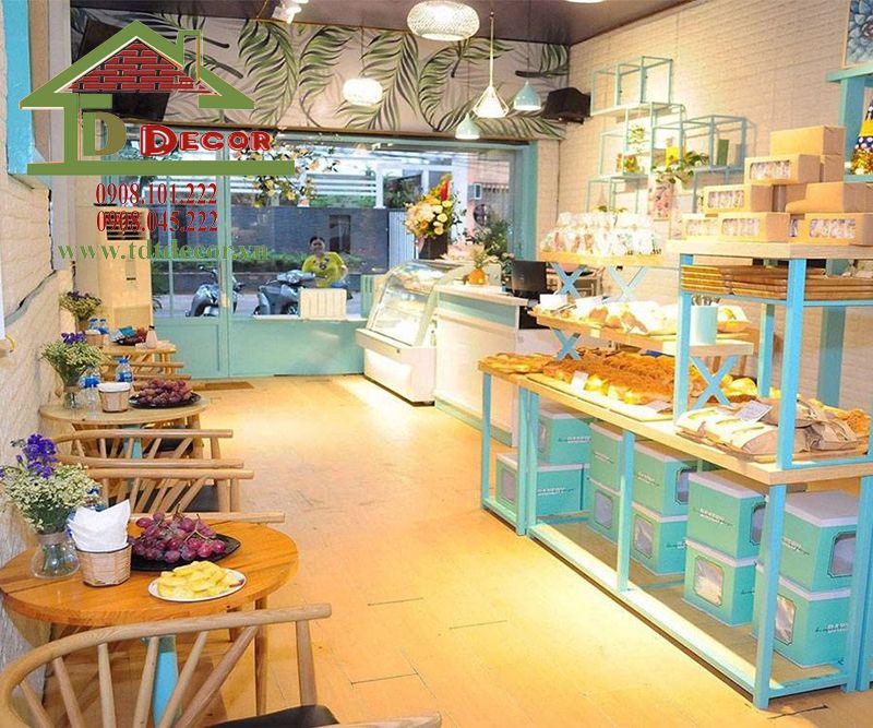 thiết kế tiệm bánh kem
