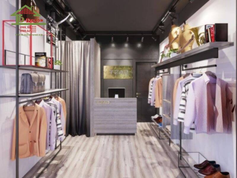 thiết kế shop quần áo 30m2