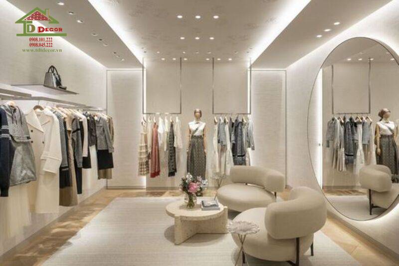 thiết kế shop quần áo 30m2
