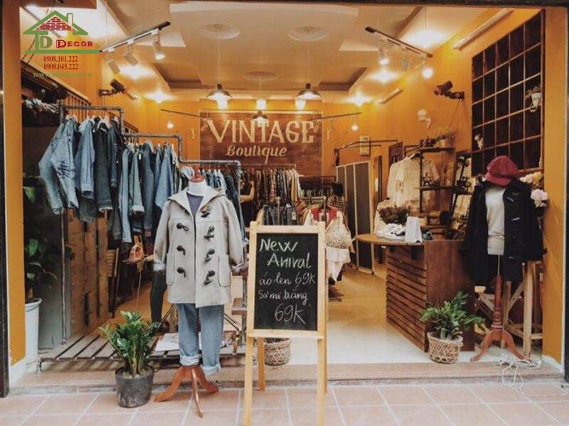 thiết kế shop quần áo 30m2