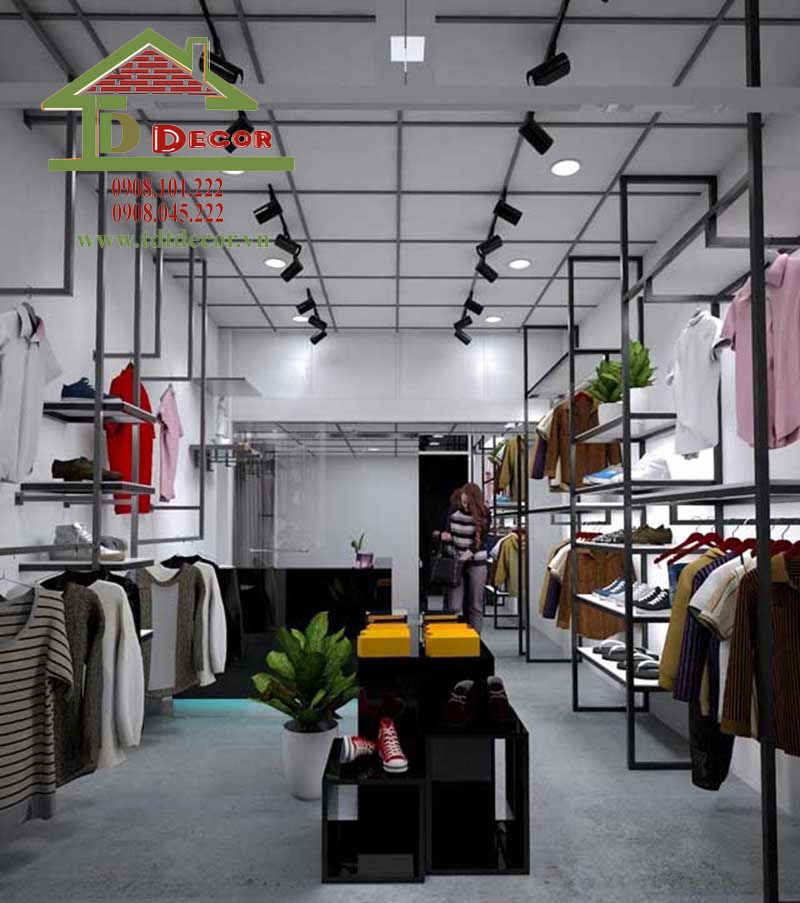 thiết kế shop quần áo nhỏ 10m2