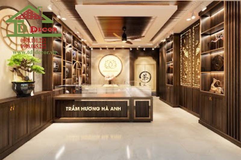 thiết kế cửa hàng trầm hương